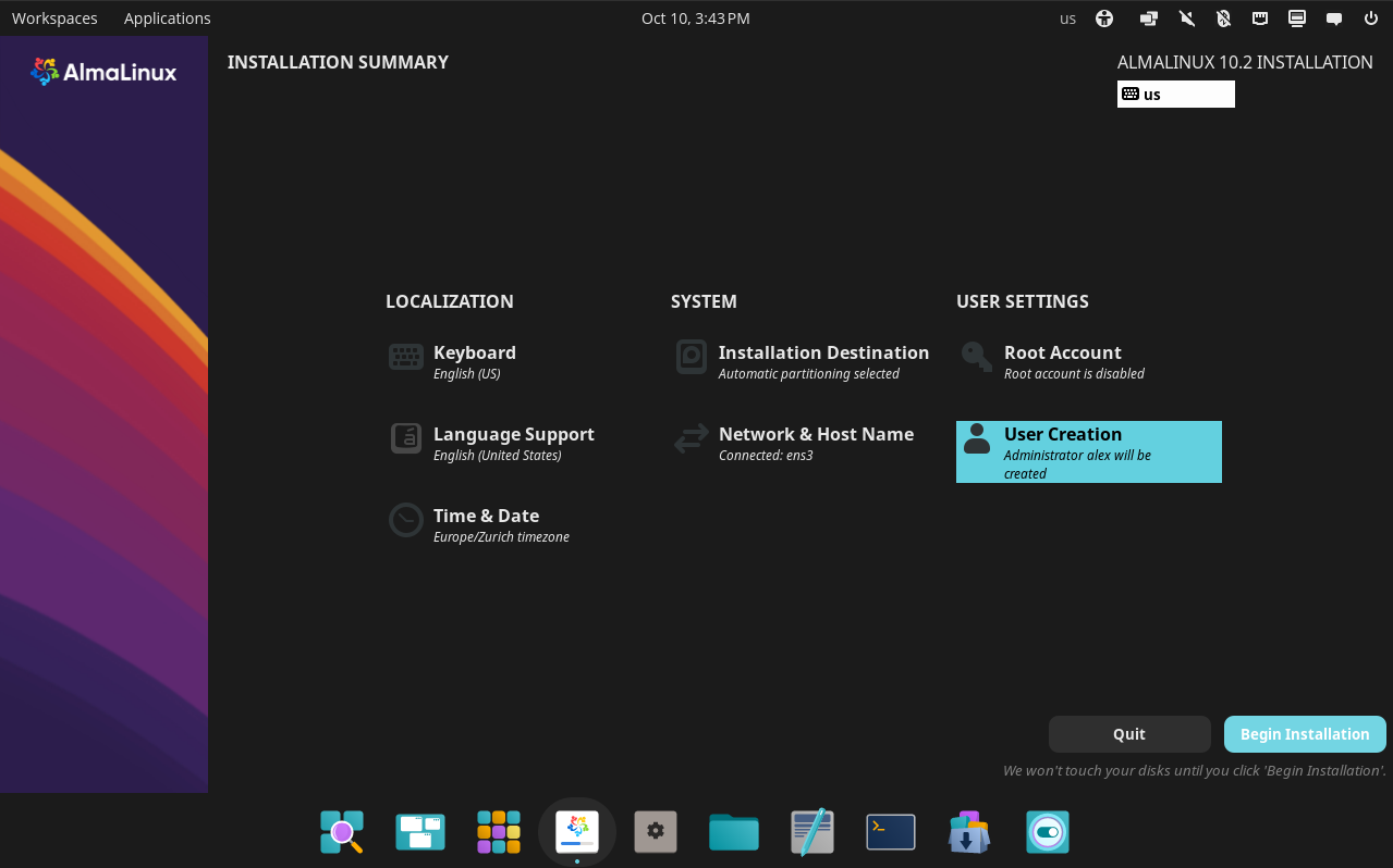 COSMIC Desktop Live ISO image installer