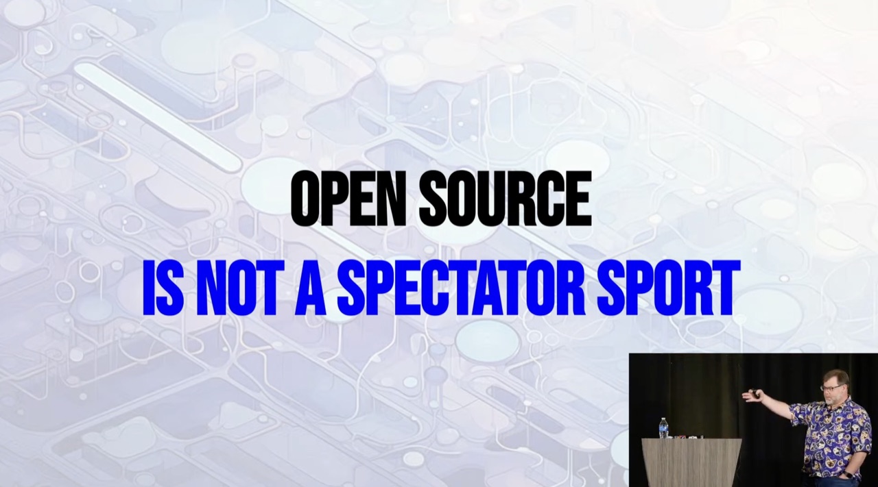 Watch Joe Brockmeier's talk 'Open source is not a spectator sport' from Ohio LinuxFest 2023